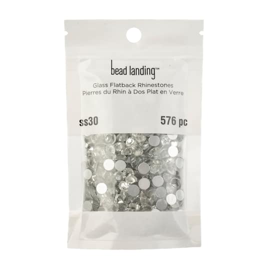 12 Pack: Crystal SS30 Glass Flatback Rhinestones by Bead Landing™